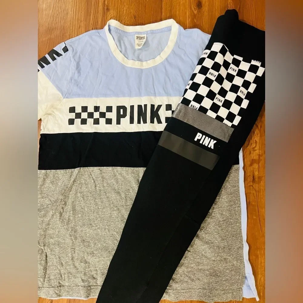 PINK Victoria's Secret checkered outfit set L